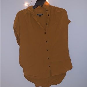 Madewell mustardy yellow shirt